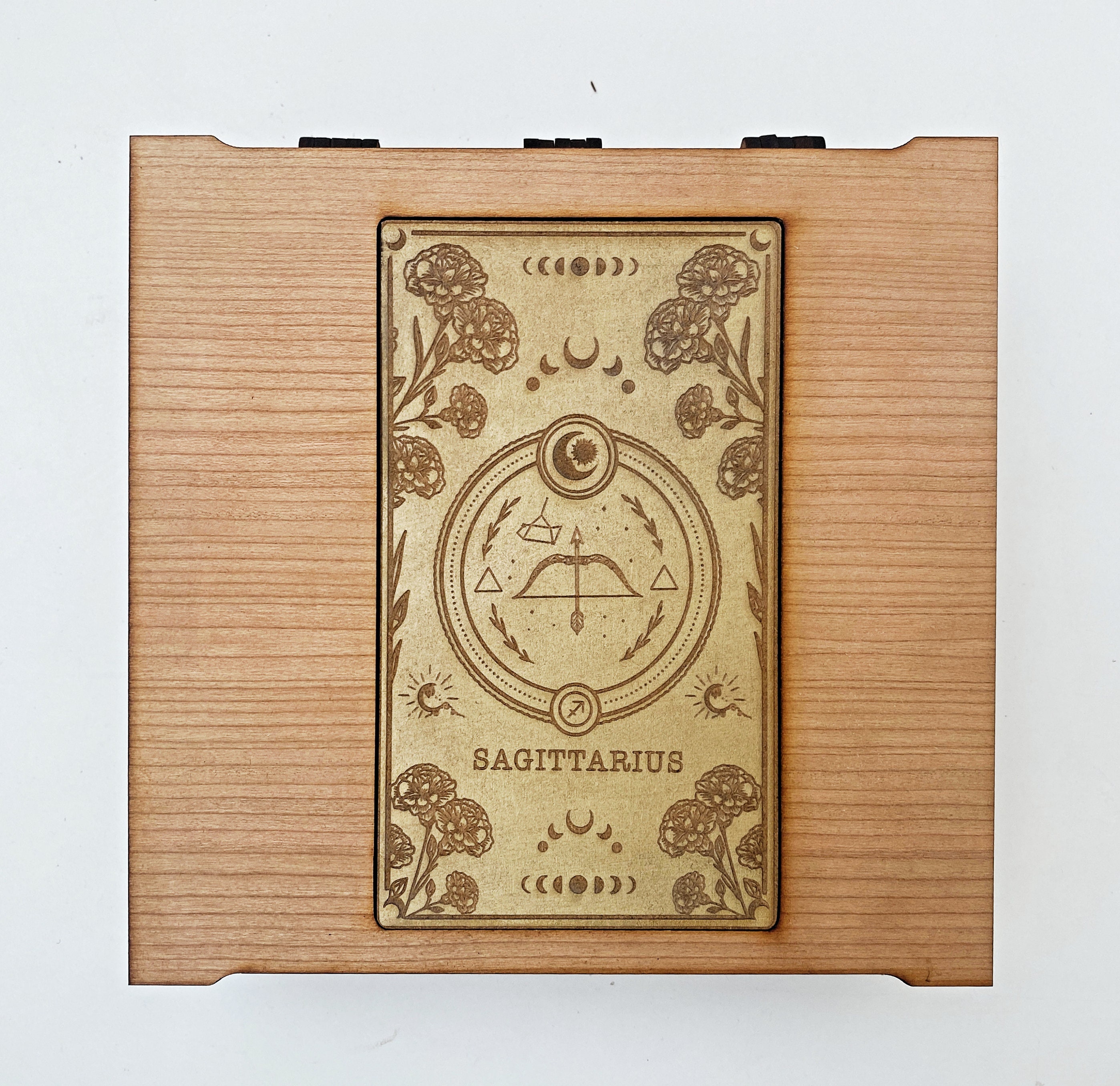 Sagittarius (November 22 - December 21) - StarSign Constellation Astrology Jewels or Make-Up Wooden Box