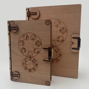 Doctor Who Book Box.   Gallifreyan Text - Own Name in Galifreyan  for Whovians.   Perfect for Tardis or cosplay.  Cherry Wood