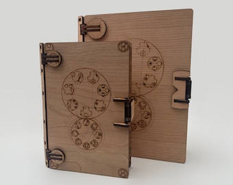 Doctor Who Book Box.   Gallifreyan Text - Own Name in Galifreyan  for Whovians.   Perfect for Tardis or cosplay.  Cherry Wood