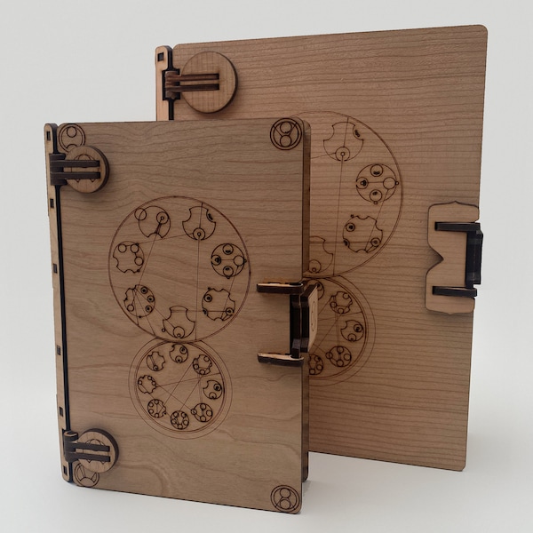 Doctor Who Book Box.   Gallifreyan Text - Own Name in Galifreyan  for Whovians.   Perfect for Tardis or cosplay.  Cherry Wood