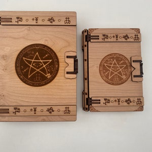 Cthulhu Necronomicon Book Box.   Unusual Keepsake.  Lovecraft Cherry Wood Box