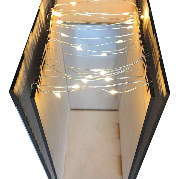 Book Nook Blank with USB LED lights and Mirror  - Deluxe blank for you to create your own diorama in a book