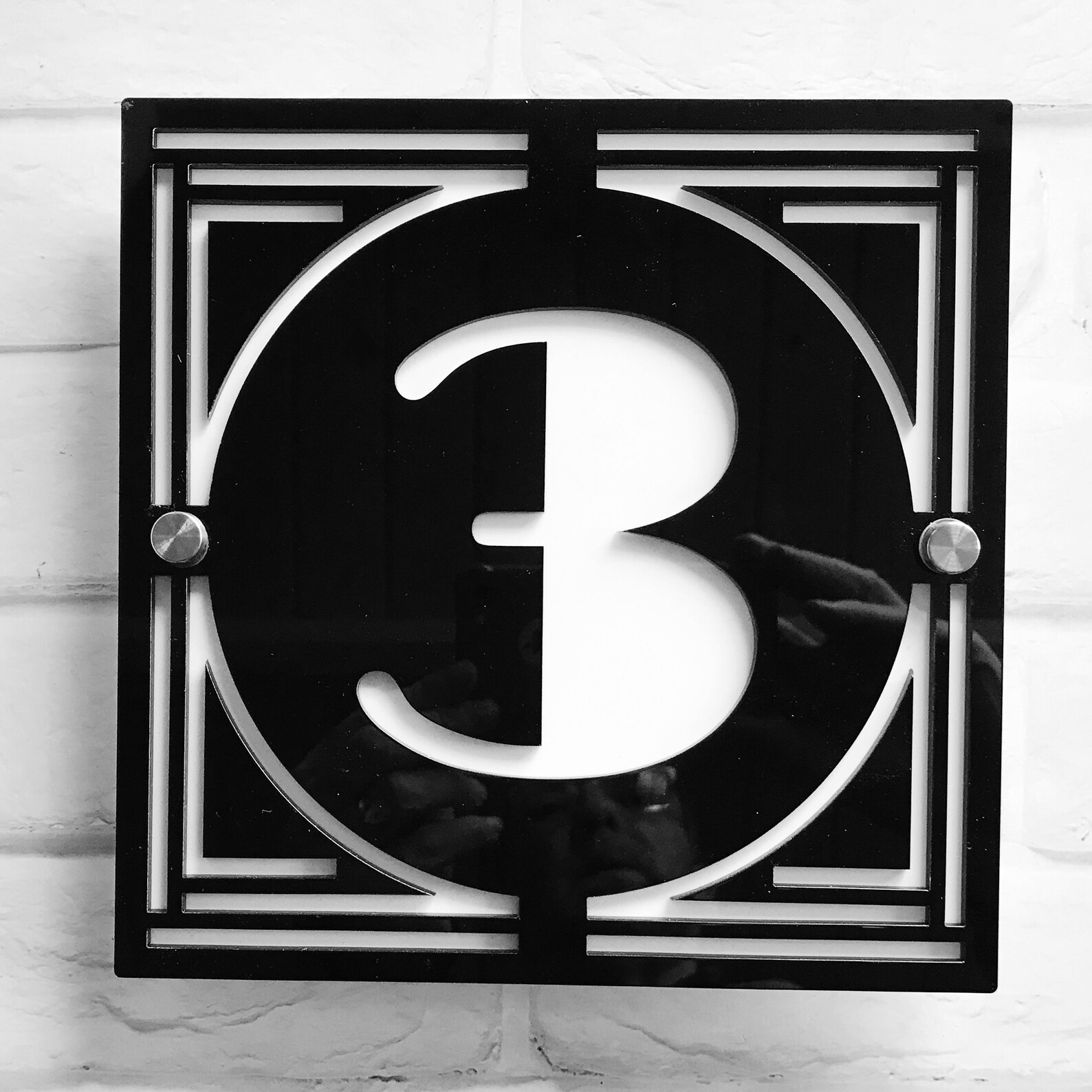 Art Deco House Number. Clear and Readable. Long Life Outdoors. House ...