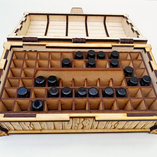 Aromatherapy or Homeopathy Case, stylish travelling box for herbal therapists, essential oils, aromatherapists