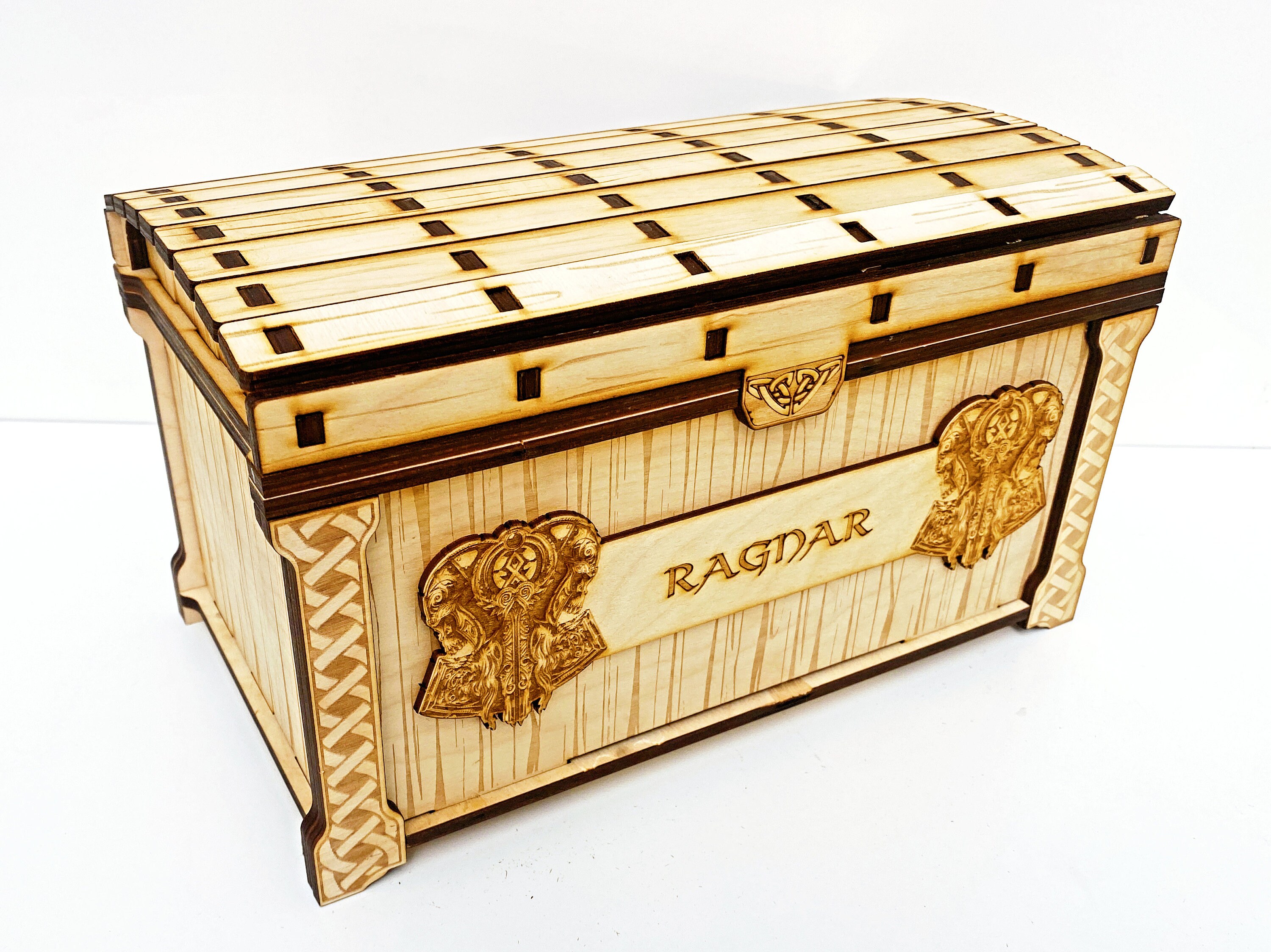 Viking Treasure Chest. Large Box Chest for Celtic Northman Etsy