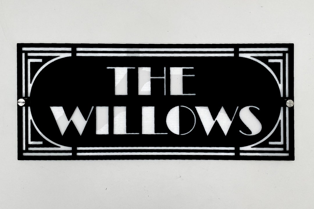 Art Deco House Name. Clear and Readable. Long Life Outdoors. House ...