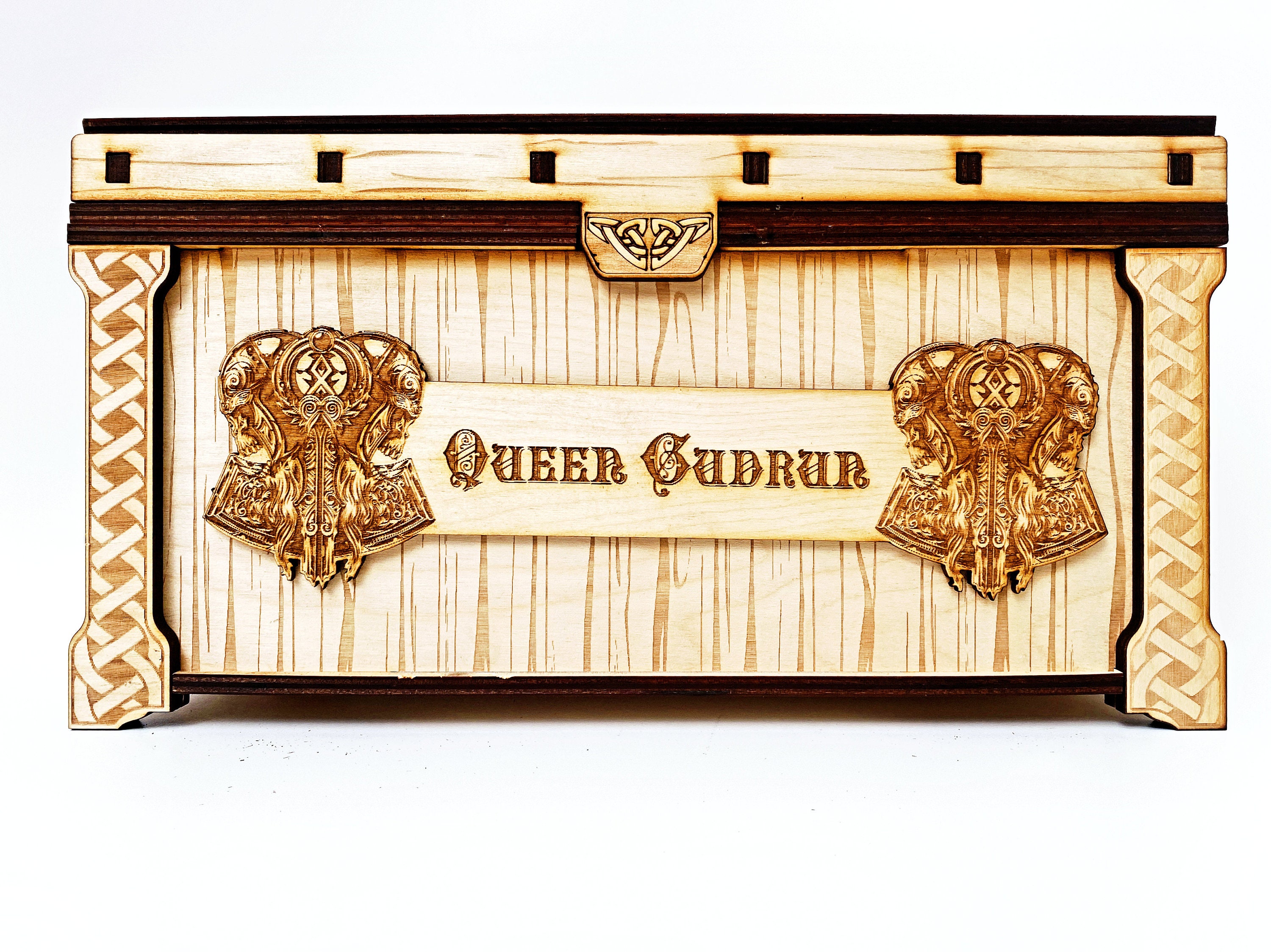 Viking Treasure Chest. Large Box Chest for Celtic Northman Etsy