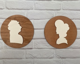 Historic Heads Ladies and Gents Toilet Signs - A Touch of historic class for your restroom signs