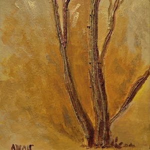 Pintura Acrílica, Arte Latinoamericano, Collage sobre lienzo - Gold