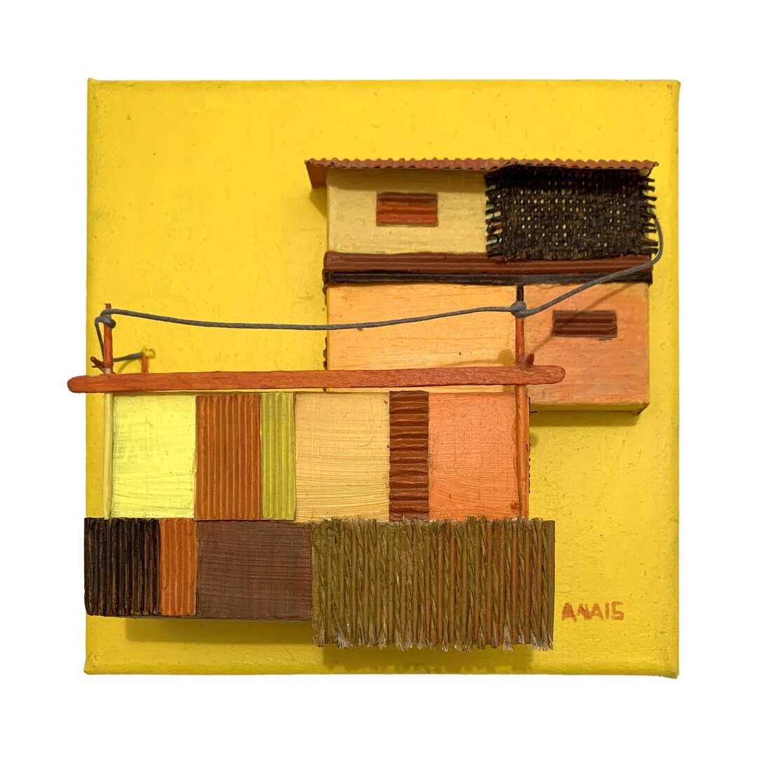 Acrylic Painting, Latin American Art, Collage on Canvas Mañana Etsy