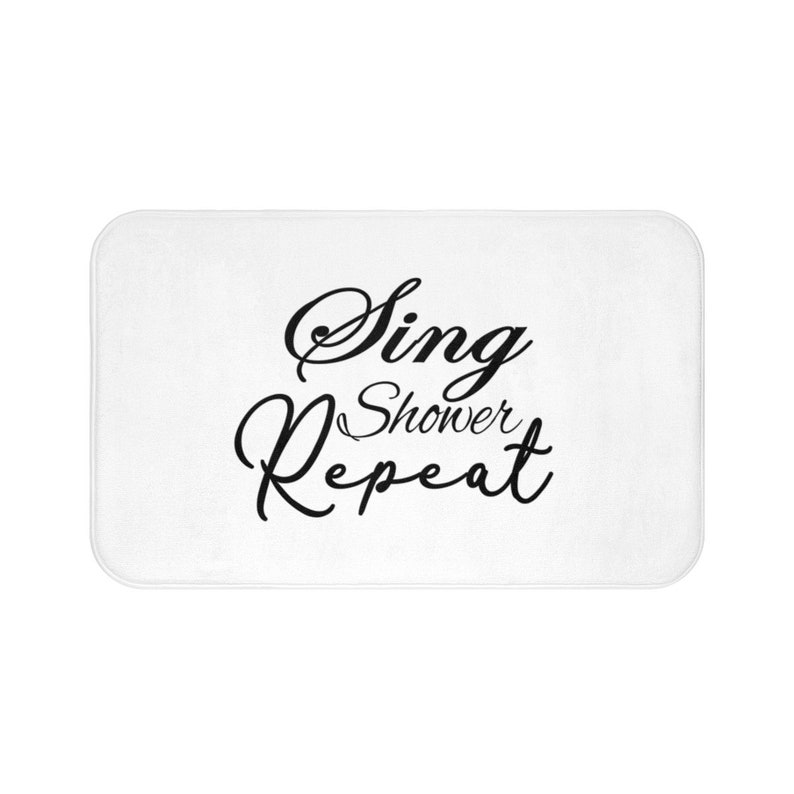 Housewarming Gift Bathroom Decor Funny Phrase Bathroom Essentials Shower Room Mat Minimalist Mat Toilet and Bath Anti-slip Mat