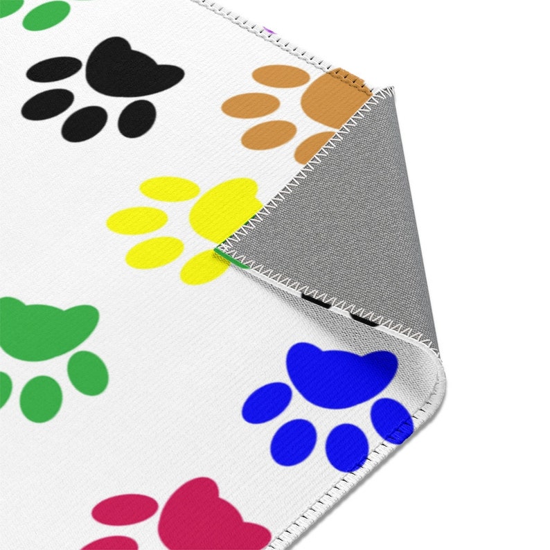 Area Rugs Paw Print Rug Dog Lover Rug Polyester Base Rug Etsy