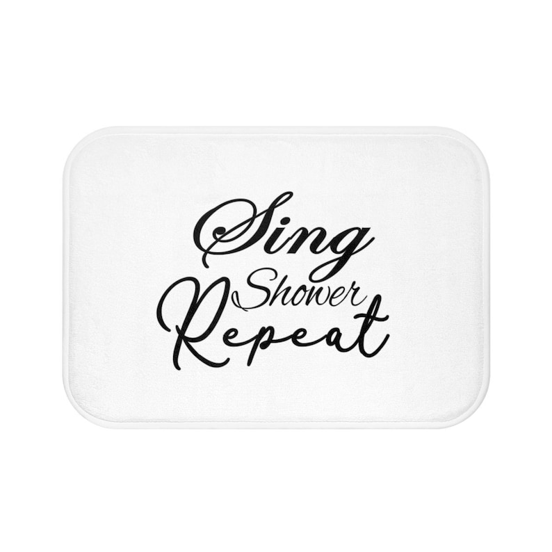Housewarming Gift Bathroom Decor Funny Phrase Bathroom Essentials Shower Room Mat Minimalist Mat Toilet and Bath Anti-slip Mat
