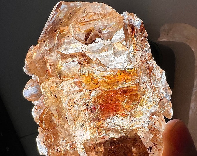 Massive petroleum quartz cluster from Madagascar - Collector specimen, rare in this size
