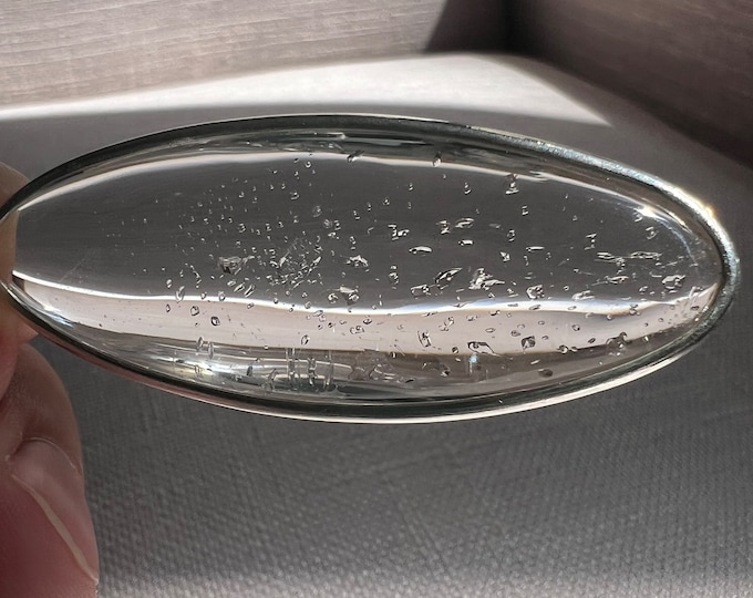 Raindrop Enhydro - Uncommon - Quartz crystal pendant with tons of tiny enhydro "droplets" bubbles - ID A0375