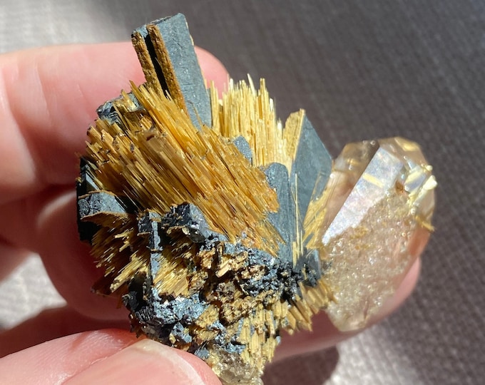 Collector piece - Very large Rutile spray and large mica formation from Brazil