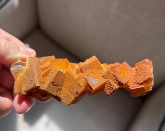 Unusual, coated fluorite, UV reactive, cabinet specimen from China - IDA0547