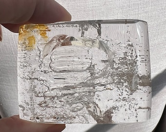 Top quality Enhydro with extra-large moving bubble - Superb internal crystallization - collector piece ID A0100
