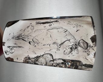 Enhydro pendant with multiple bubbles and superb internal crystal formations inclusions - IDA 0719