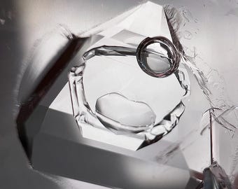 Enhydro - Top quality quartz rock crystal with bubble moving around an internal crystal shape cavity - Remarkable - ID A0387