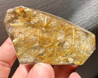 Fine specimen Rock Crystal with multiple star rutile formations from Brazil - uncommon, collector piece ID A0257