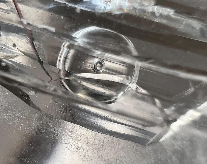 Top quality large moving bubble Enhydro in crystal shape cavity- quartz rock crystal specimen pendant with chain IDA0490