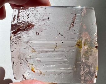 Enhydro 3 moving bubbles - large quartz rock crystal display piece -  ID A0712