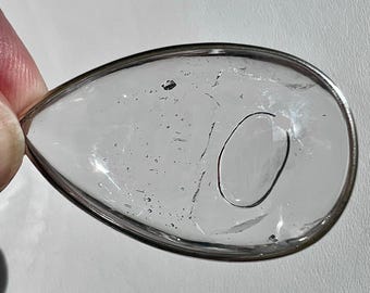 Enhydro pendant with large moving bubble - quartz rock crystal inclusion - ID A0687