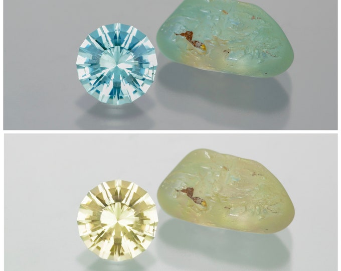 Chrysoberyl Alexandrite gemstone crystal - Amazing Color change Tanzania : from light yellow to green, bluish, grayish - 1.1 carat