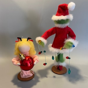 The Grinch Inspired Clothespin Figures/Ornaments