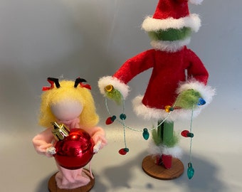 The Grinch Inspired Clothespin Figures/Ornaments