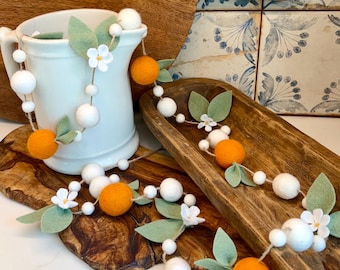 Orange Felt Garland