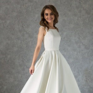 Ivory Wedding Dress Beaded Wedding Dress White Long Flowy | Etsy