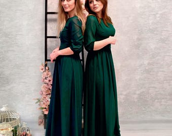 green emerald velvet dress Mismatched Green Sequin Simple Elegant Cheap High Quality Bridesmaid D –  SposaBridal