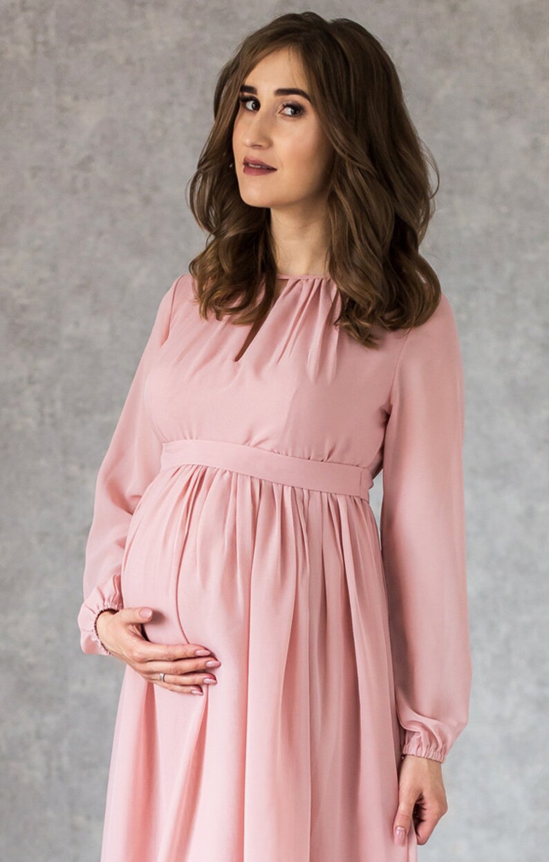 Blush Maternity Cocktail Flowy Dress / Robe Midi pour Future Etsy France