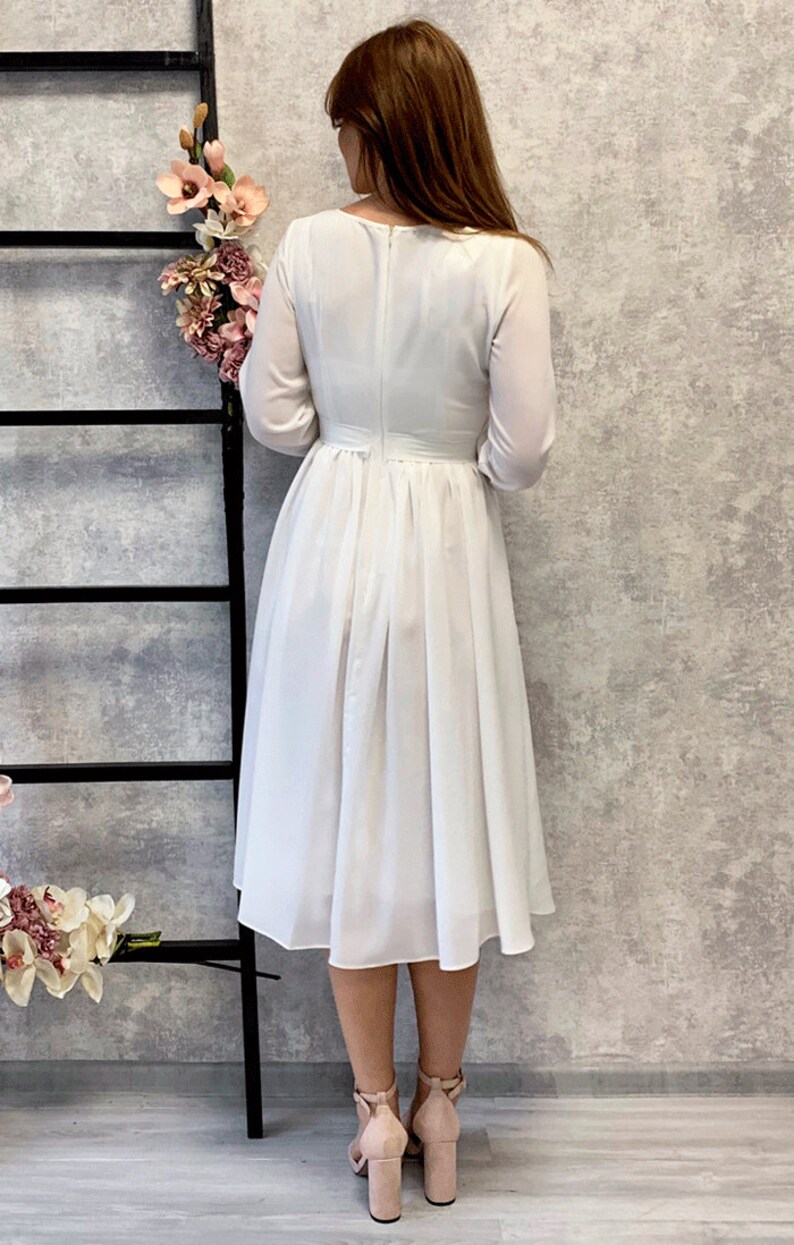 long sleeve flowy cocktail dresses