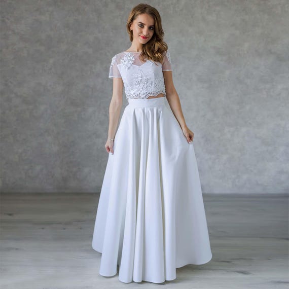 white dresses and skirts FINAL SALE Stay breathable with the stretchy waistband Short Wedding Dresses For Bride