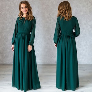 Emerald Maxi Dress Etsy