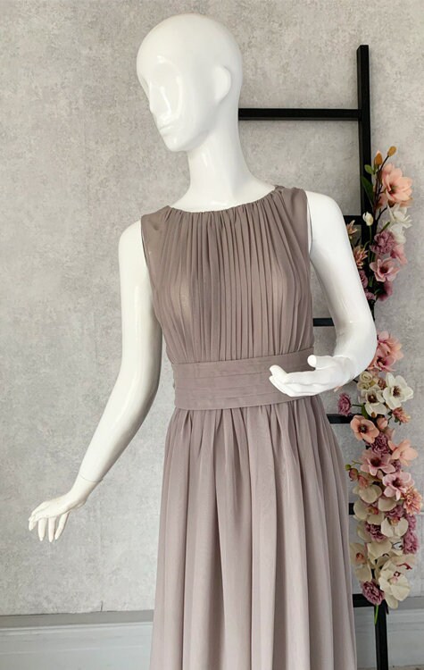 Greek Goddess Chiffon Dress S, M Sizes: Elegant Formal Grey Gown - Etsy  Canada