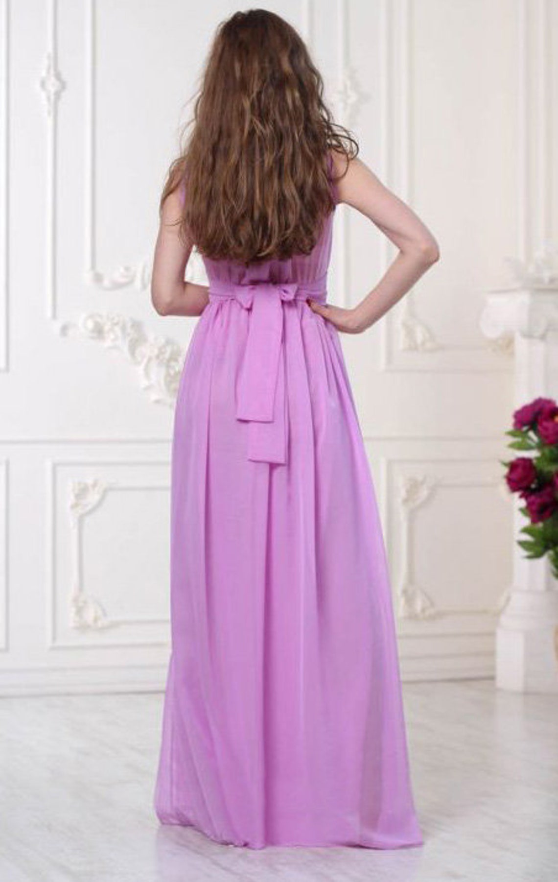 Long Lavender Bridesmaid Dress / Full Length Formal Slevless Etsy — free download