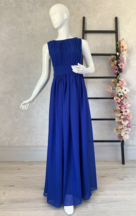 slim fit dress slacks A-Line Spaghetti Straps Floor Length Royal Blue Prom Dress PG740 US0 / Custom Color
