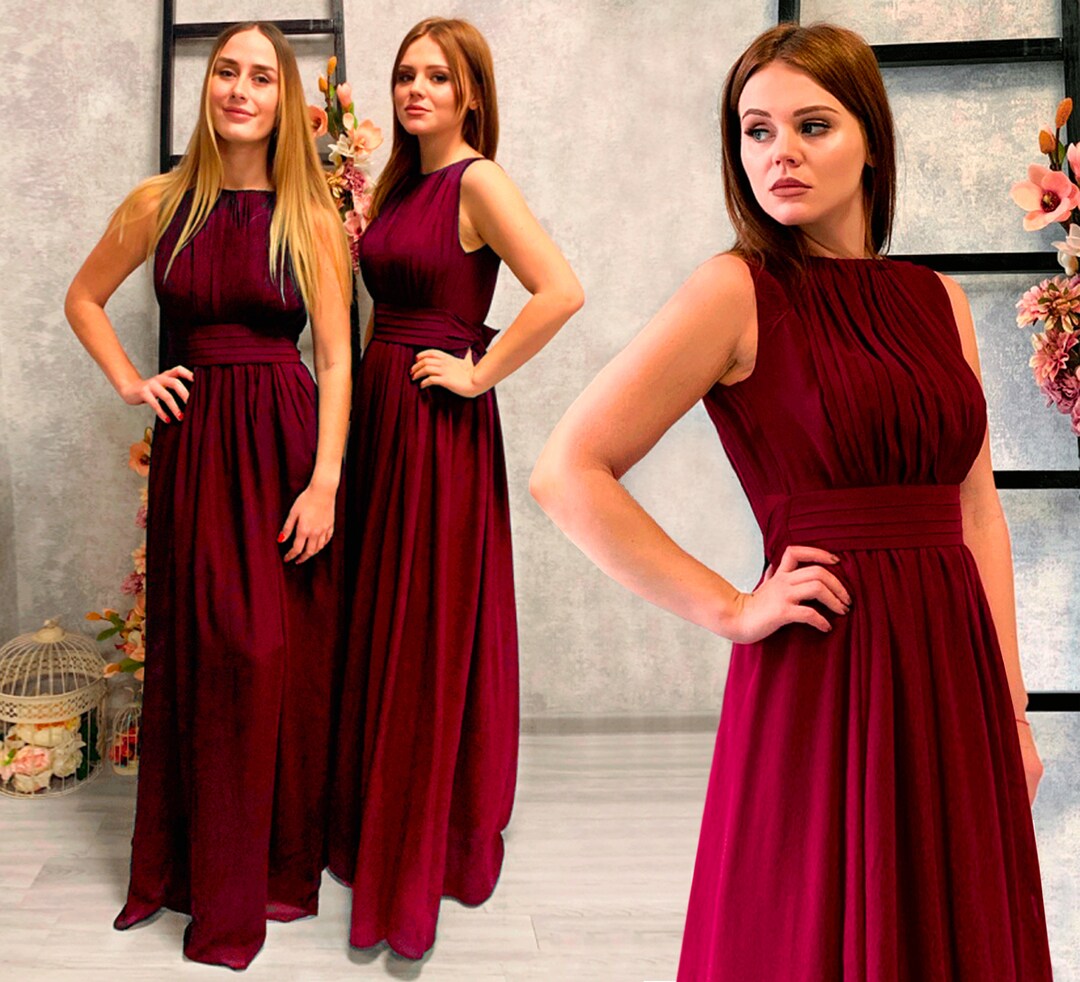 marsala bridesmaid dresses 9.7 inch wide Marsala Red Bridesmaid Bouquet