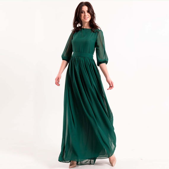 green emerald velvet dress Velvi - Alances Maxi Dress - Emerald Green Tulle - Final Sale