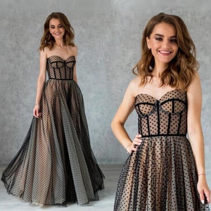 Black Nude Dress - Etsy