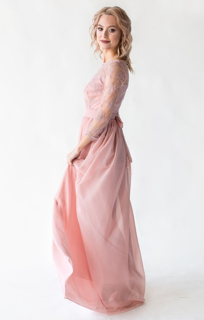 blush long gown