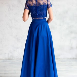 Blue Maxi Skirt / Bridesmaid Skirt / Long Prom Skirt / Long - Etsy