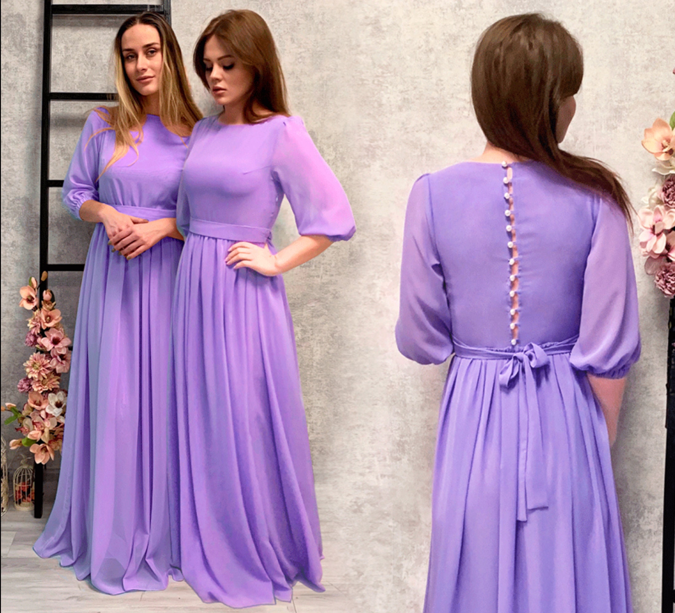 Dusty Lavender Bridesmaid Dresses - Free Shipping - Carlyna