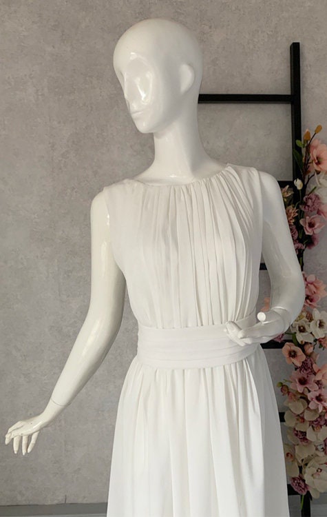 ivory grecian wedding dress Alie Street Havana Wedding Gown Long Ivory