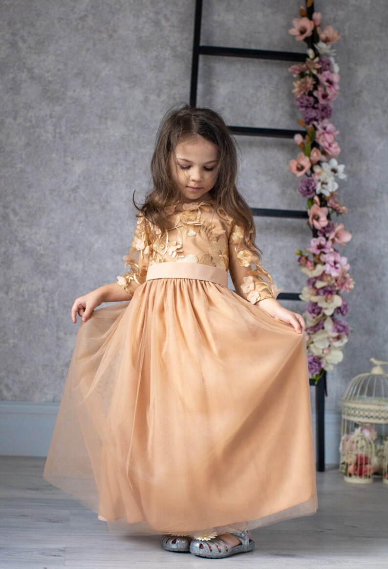 Gold Chiffon Dresses Dresses for Photo Shoot With Chiffon - Etsy