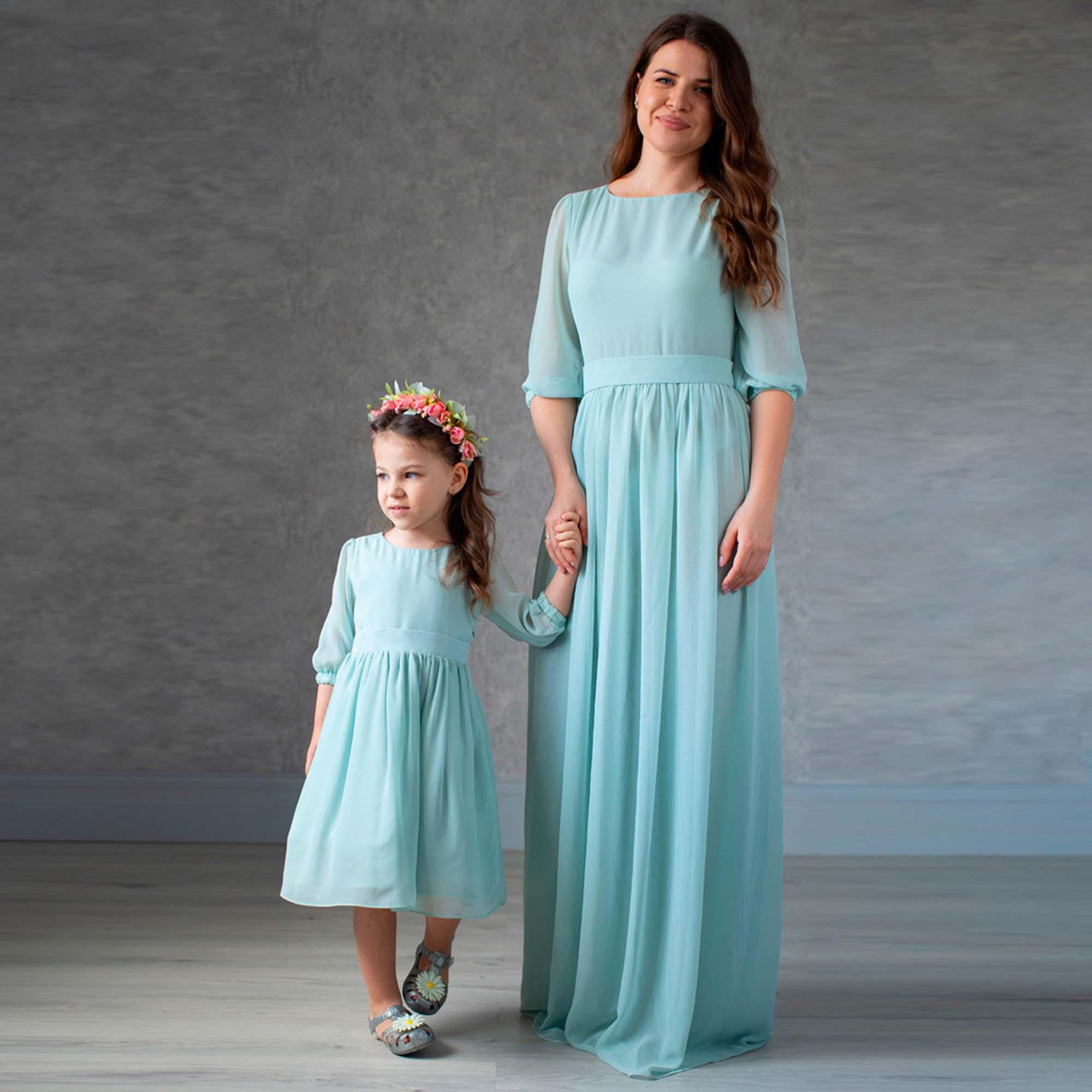 traditional first birthday dress for mom and daughter 1st Made with high wedding guest outfit Betty Embroidered Cotton A-line Color:Nude Pink